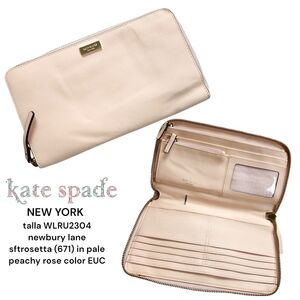 kate spade New York talla newbury lane Oversize Leather Travel Wallet Pale Blush